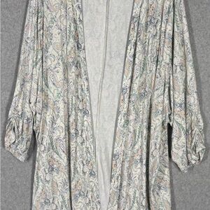 Lane Bryant Paisley Patterned Kimono Cardigan Sz 18-20 new